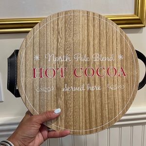 Target Bullseye Cocoa  Wood Tray Decor 🎄🎅🏻